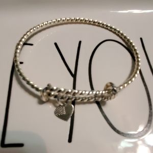 Alex and Ani bracelet heart shape flag